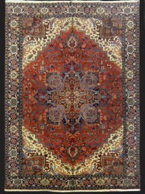 PERSIAN OVERSIZED VINTAGE HERIZ MEHRAVAN 13 X 19.2 SOLD