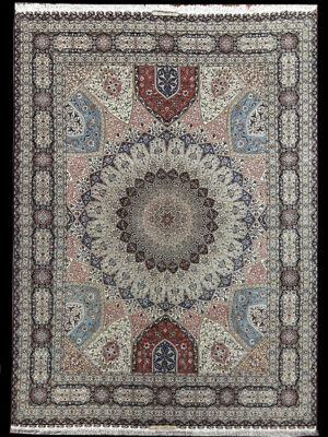 PERSIAN VERY FINE PERSIAN TABRIZ GHOMBAB MOSQUE SIGNED AND WOVEN BY MAHDAVAN 9.8 X 13.10