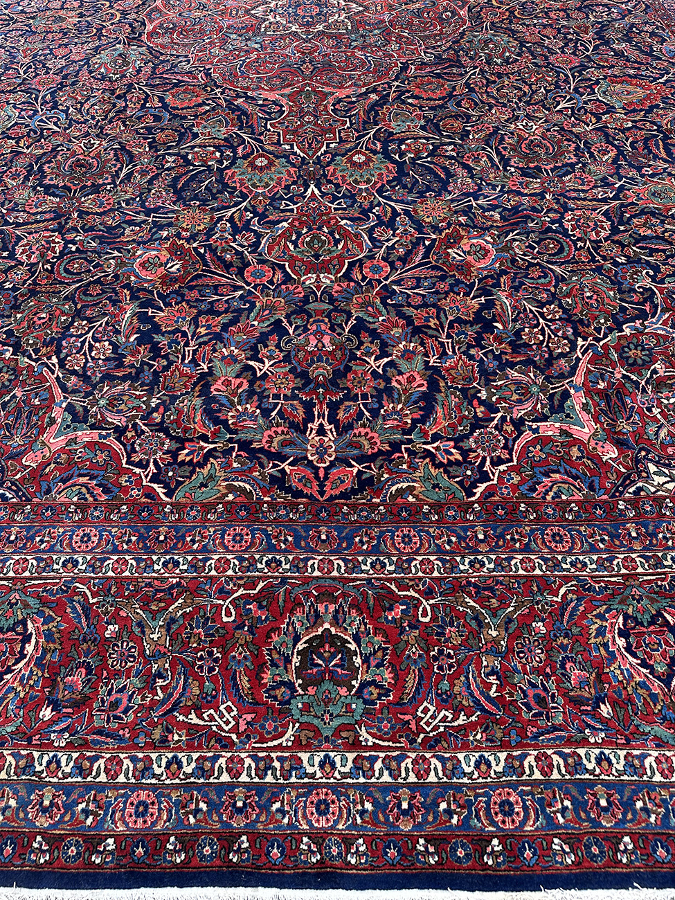 PERSIAN VERY FINE ANTIQUE PALACE SIZE KAZVIN 14 X 20.8 - Image 3