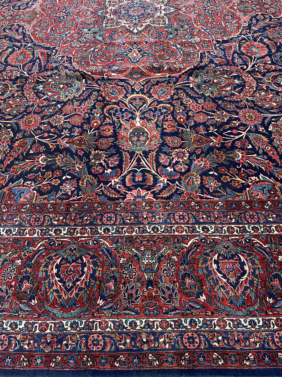 PERSIAN VERY FINE ANTIQUE PALACE SIZE KAZVIN 14 X 20.8 - Image 5