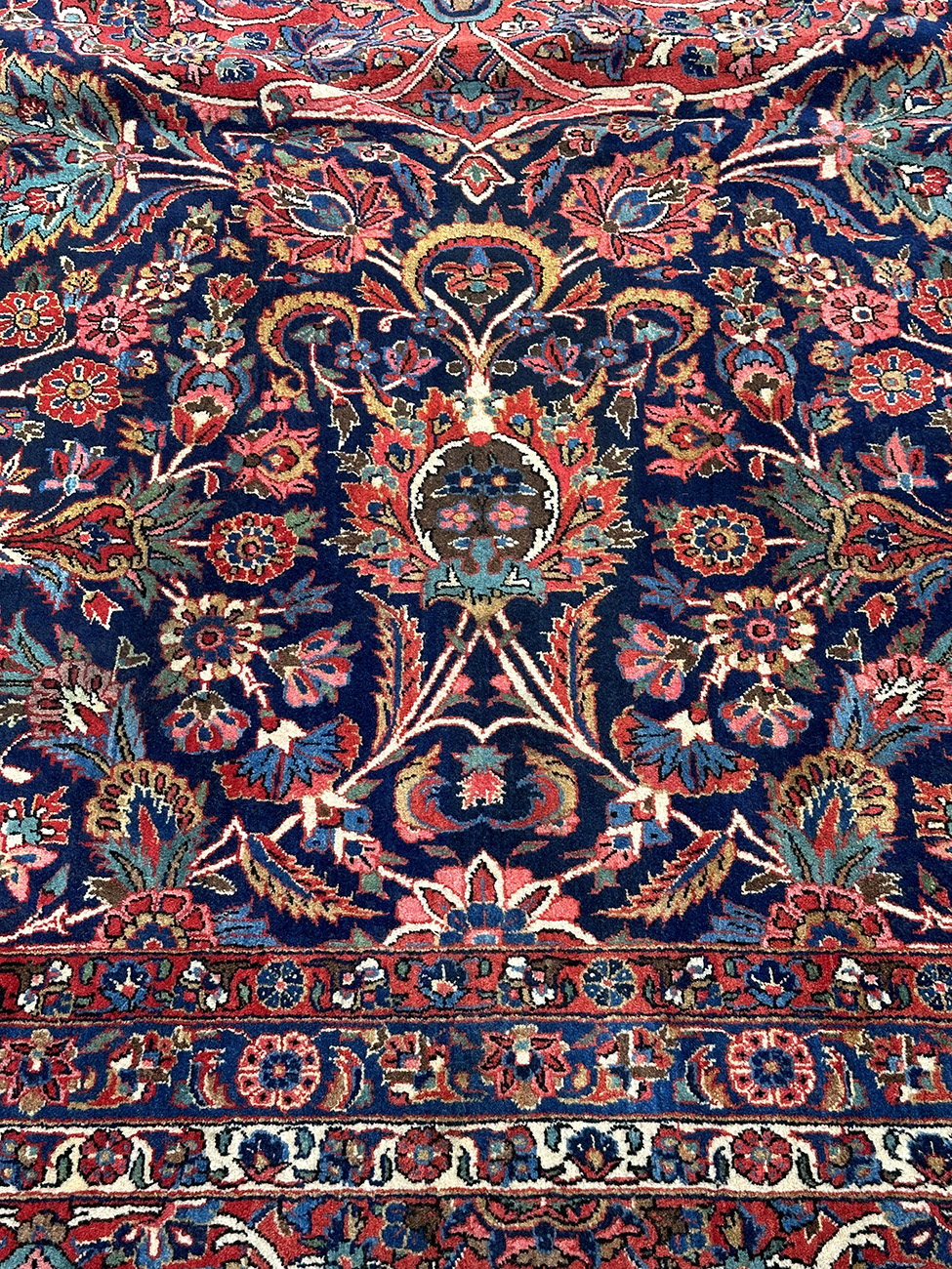 PERSIAN VERY FINE ANTIQUE PALACE SIZE KAZVIN 14 X 20.8 - Image 6