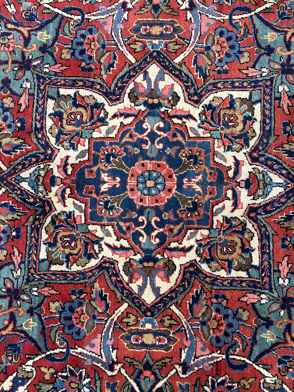 PERSIAN VERY FINE ANTIQUE PALACE SIZE KAZVIN 14 X 20.8 - Image 7