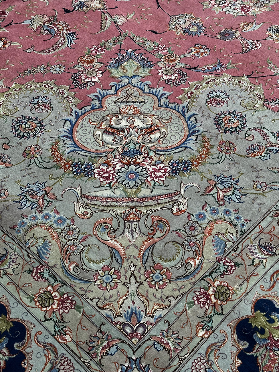 PERSIAN VERY FINE TABRIZ SIGNED TARIZADEH 13 X 19.6 - Image 5