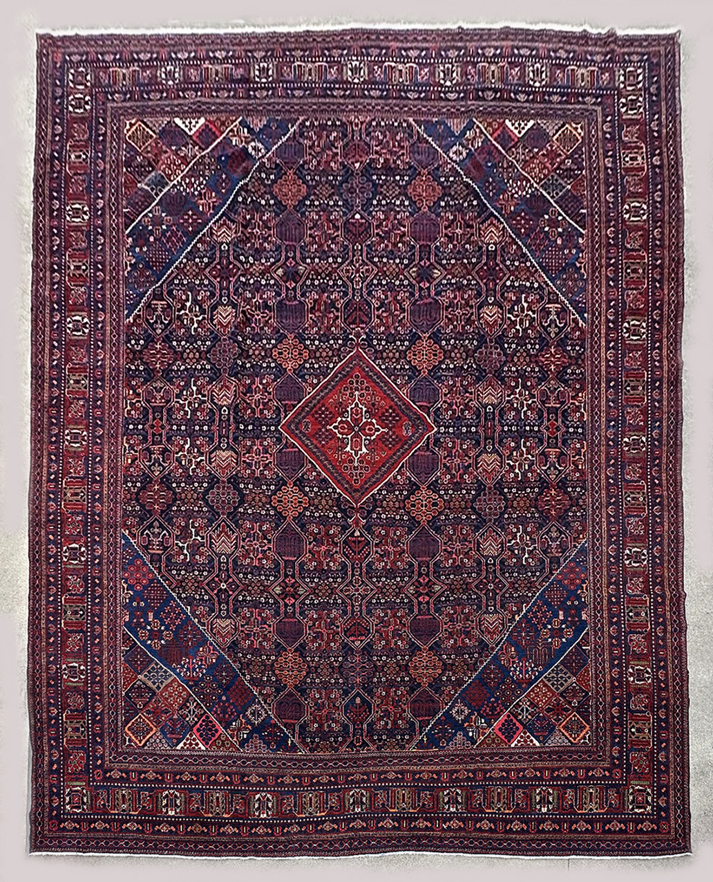 PERSIAN ANTIQUE MEI MEI JOSHAGHAN PALACE SIZE 16.9 X 21.7