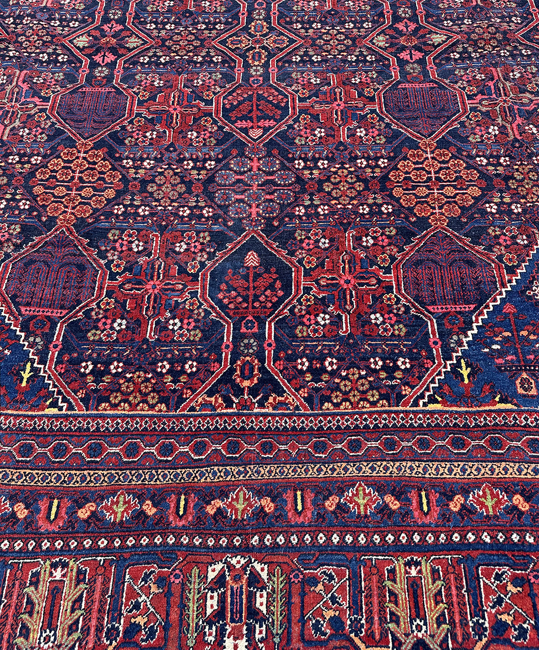 PERSIAN ANTIQUE MEI MEI JOSHAGHAN PALACE SIZE 16.9 X 21.7 - Image 5