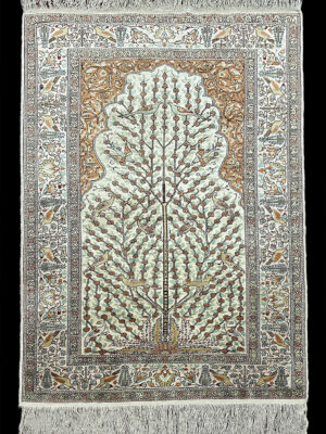 TURKISH VINTAGE KAYSERI SILK TREE OF LIFE 3 X 5