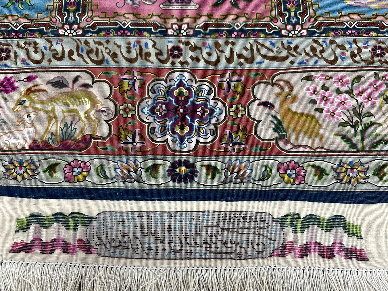 PERSIAN MASTERPIECE TABRIZ GOLESTAN SIGNED POURNAMI 3.5 X 5.10 - Image 7