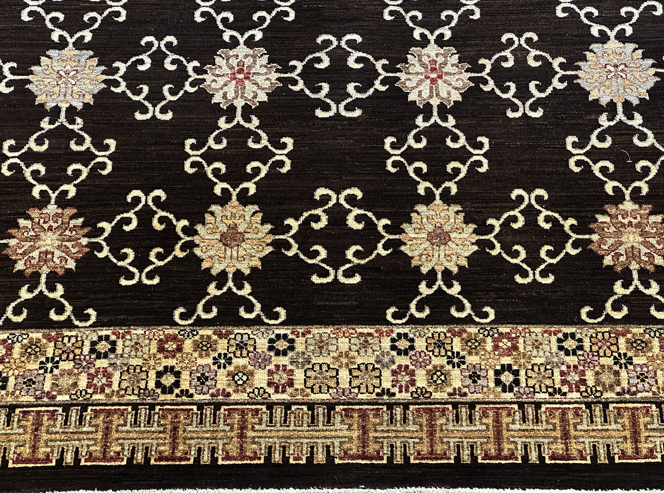PAKISTAN KHOTAN DARK CHOCOLATE BROWN 10.2 X 13.10 - Image 3