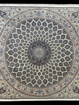 PERSIAN FINE NAIN GHOMBAD PERFECT SQUARE 11.6 X 11.6