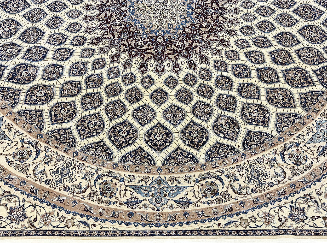 PERSIAN FINE NAIN GHOMBAD PERFECT SQUARE 11.6 X 11.6 - Image 2