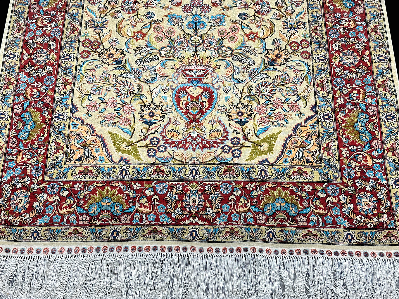 CHINESE SUFF HEREKE ALL SILK MIHRAB PRAYER DESIGN 3.5 X 4.8 - SOLD - Image 2