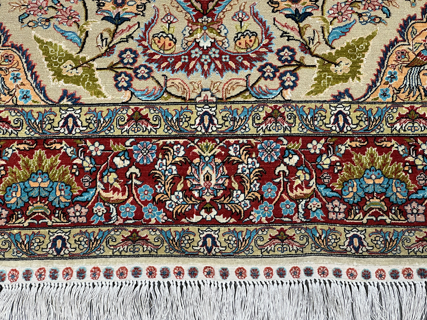 CHINESE SUFF HEREKE ALL SILK MIHRAB PRAYER DESIGN 3.5 X 4.8 - SOLD - Image 3