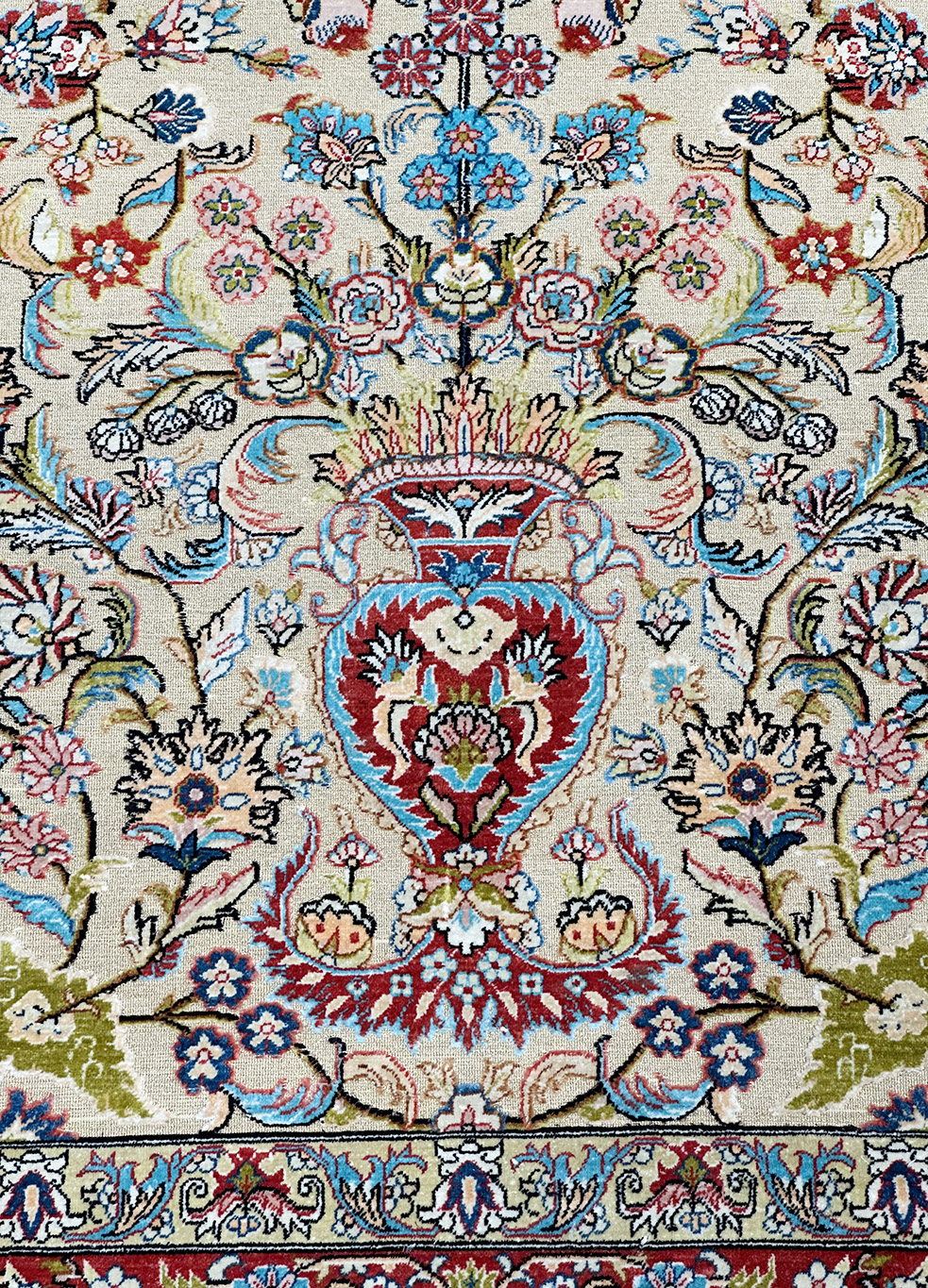 CHINESE SUFF HEREKE ALL SILK MIHRAB PRAYER DESIGN 3.5 X 4.8 - SOLD - Image 5
