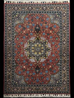 PERSIAN VINTAGE TABRIZ NEZAM SIGNED SAMADI 8 X 11.9