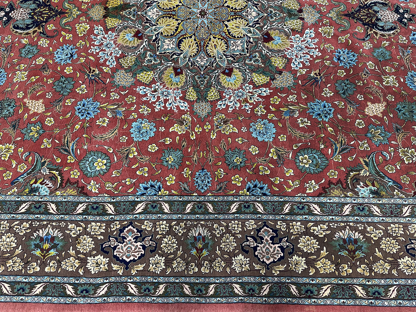 PERSIAN VINTAGE TABRIZ NEZAM SIGNED SAMADI 8 X 11.9 - Image 3