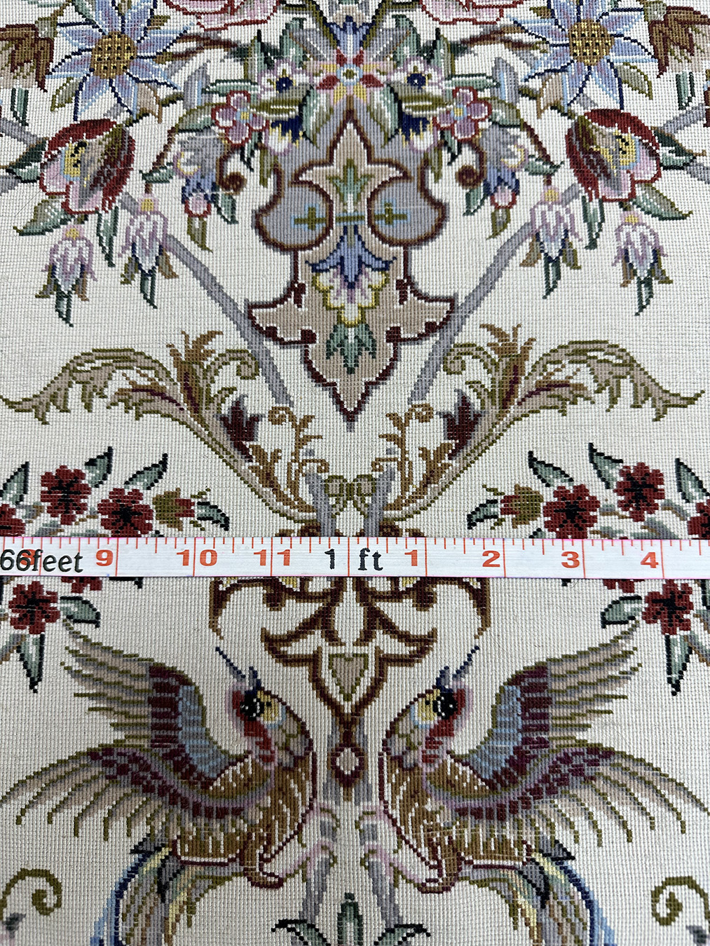 PERSIAN VINTAGE ISFAHAN MIHRAB DESIGN 4.11 X 7.6 - SOLD - Image 6