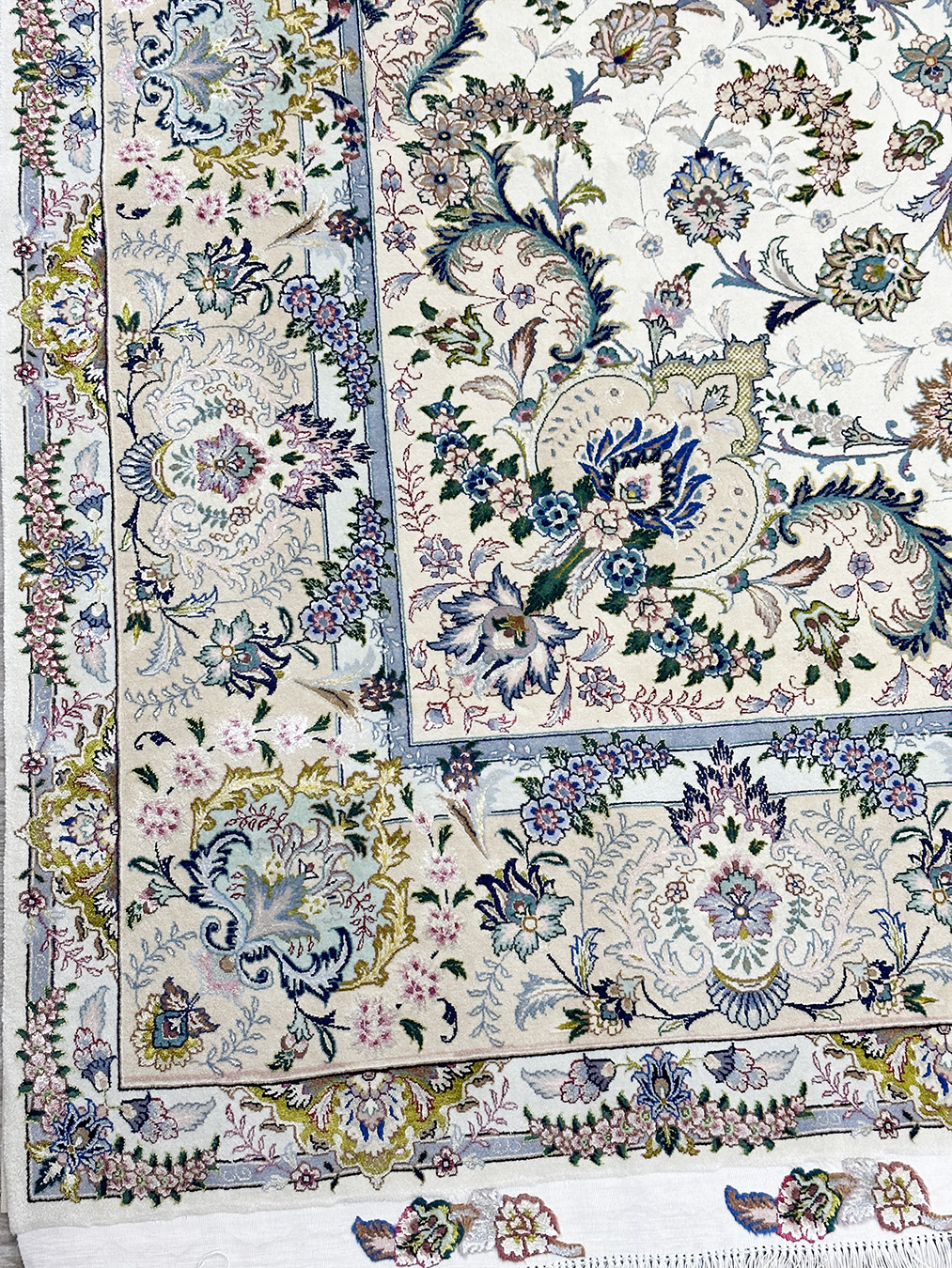 PERSIAN VINTAGE TABRIZ FRENCH AUBUSSON DESIGN 5 X 7 - Image 6
