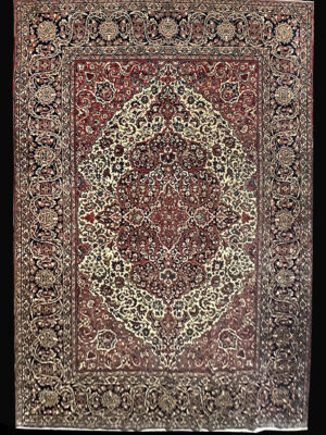 PERSIAN ANTIQUE ISFAHAN AHMAD 10.5 X 15.10 (LATE 18TH CENTURY)