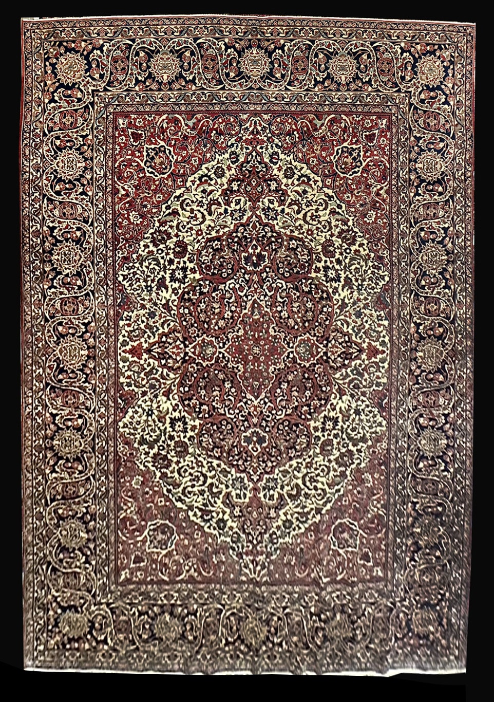 PERSIAN ANTIQUE ISFAHAN AHMAD 10.5 X 15.10 (LATE 18TH CENTURY)