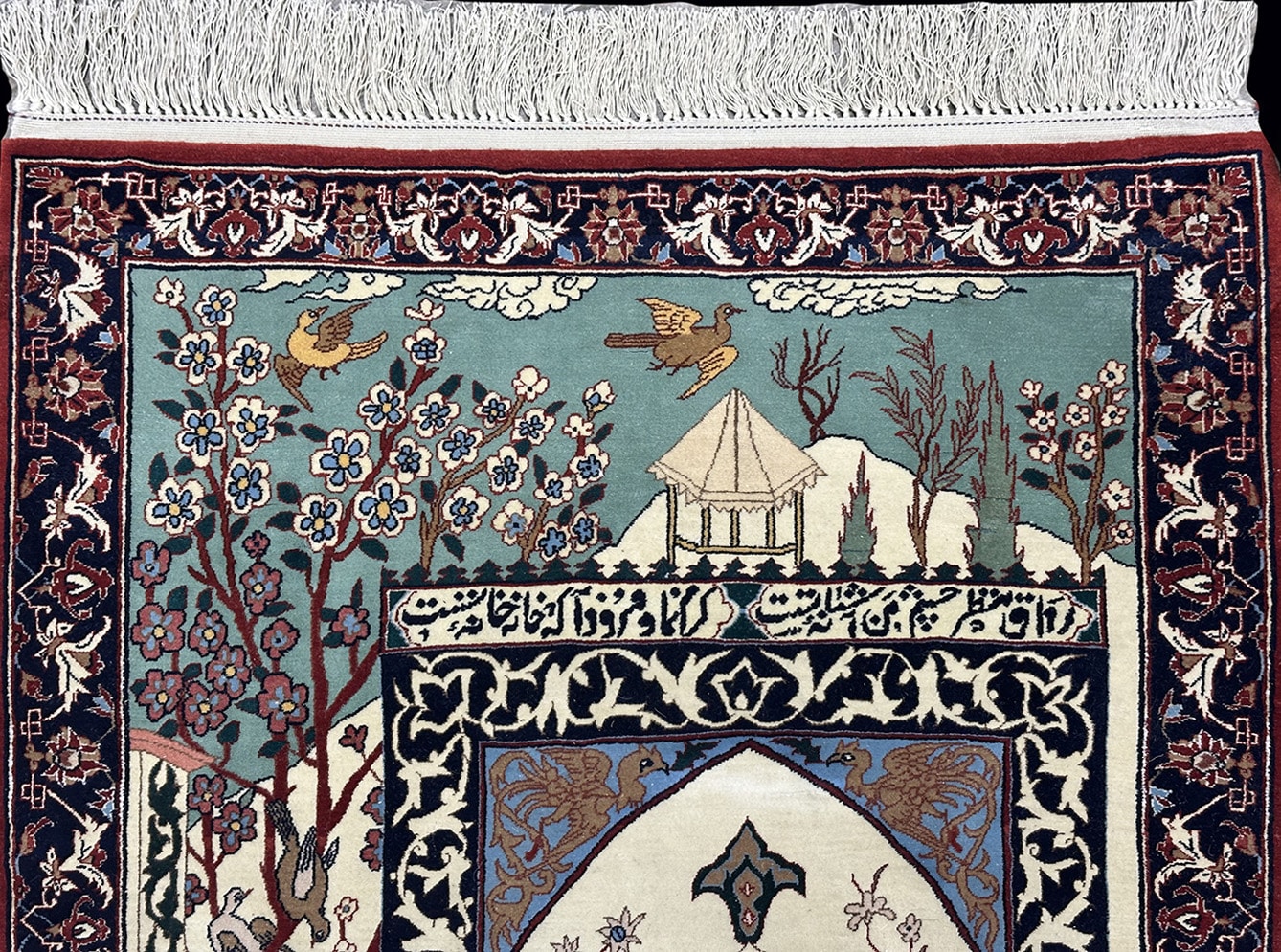 A VERY FINE PICTORIAL PERSIAN VINTAGE ISFAHAN SEIRAFIAN 2.4 X 3.10 - SOLD - - Image 3