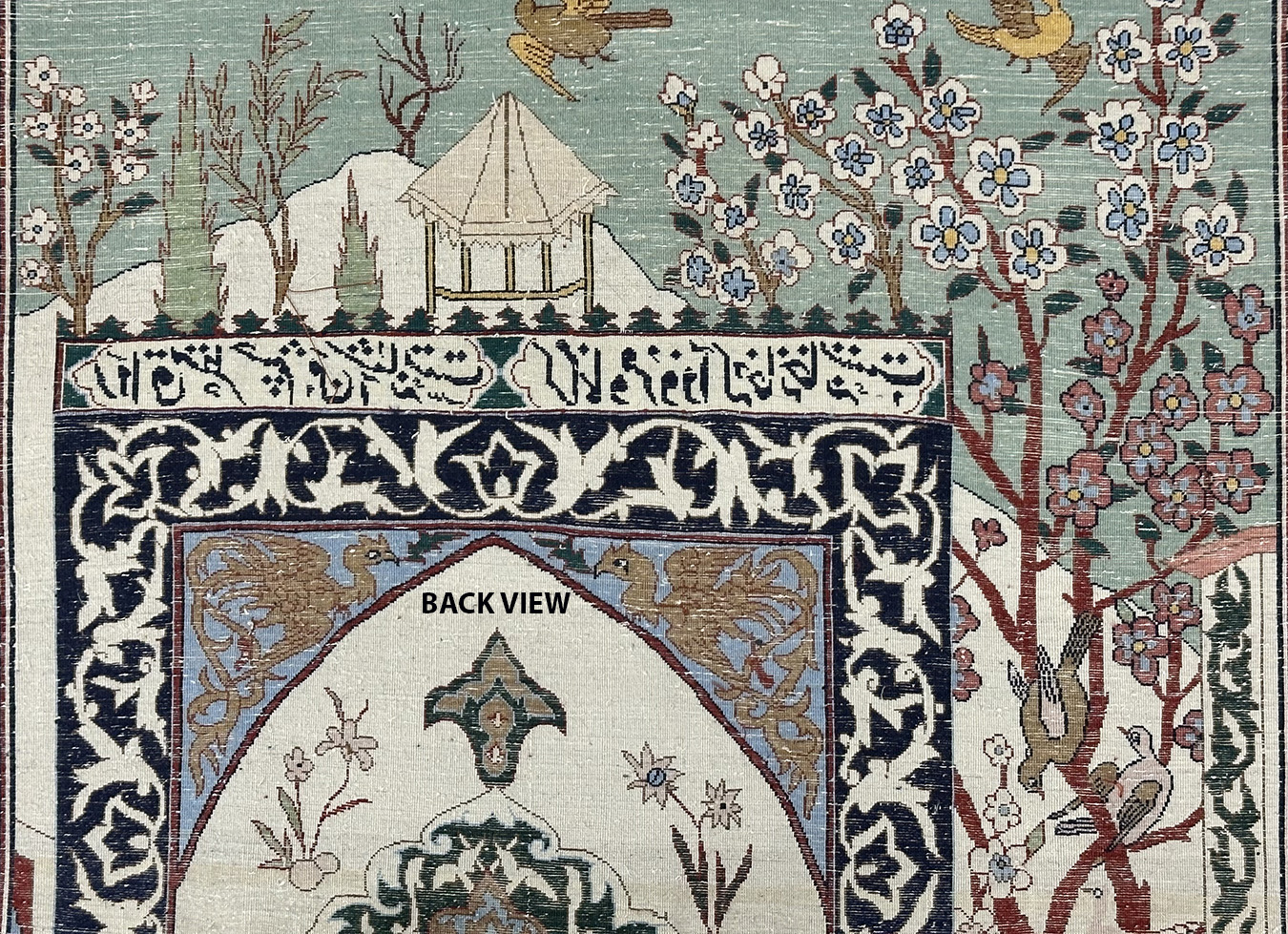 A VERY FINE PICTORIAL PERSIAN VINTAGE ISFAHAN SEIRAFIAN 2.4 X 3.10 - SOLD - - Image 5