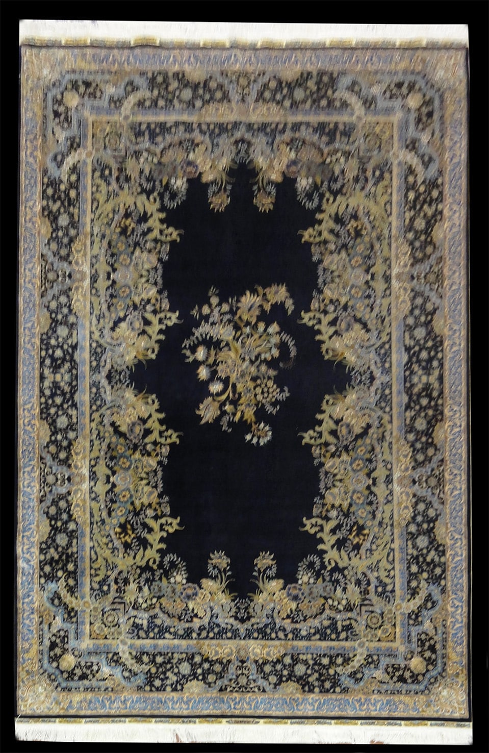TURKISH ALL SILK SIGNED OZIPEK 6 X 8.4