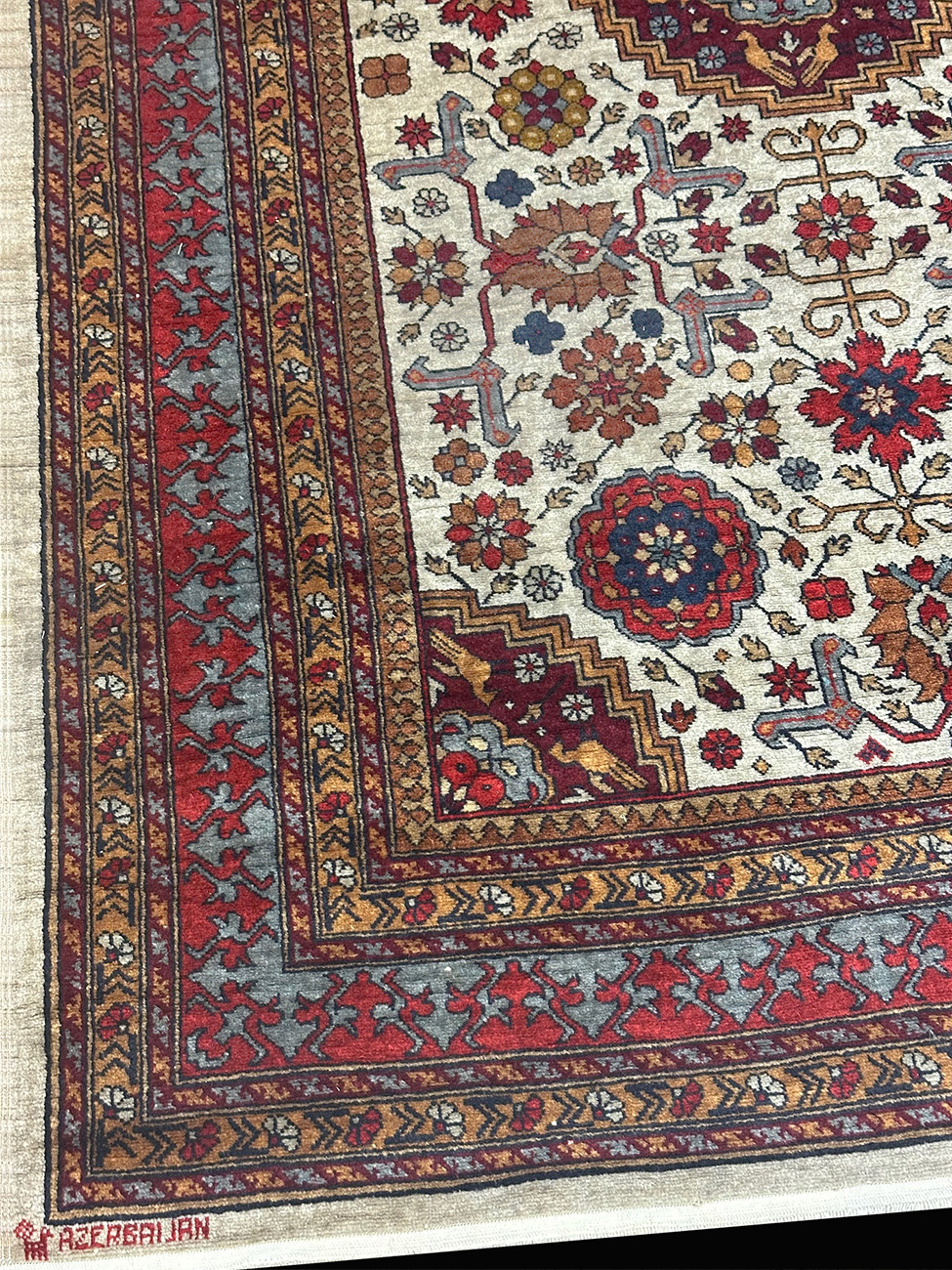 RUSSIAN VINTAGE AZERBAIJAN CAUCASIAN DESIGN 4.4 X 6.8 - Image 3