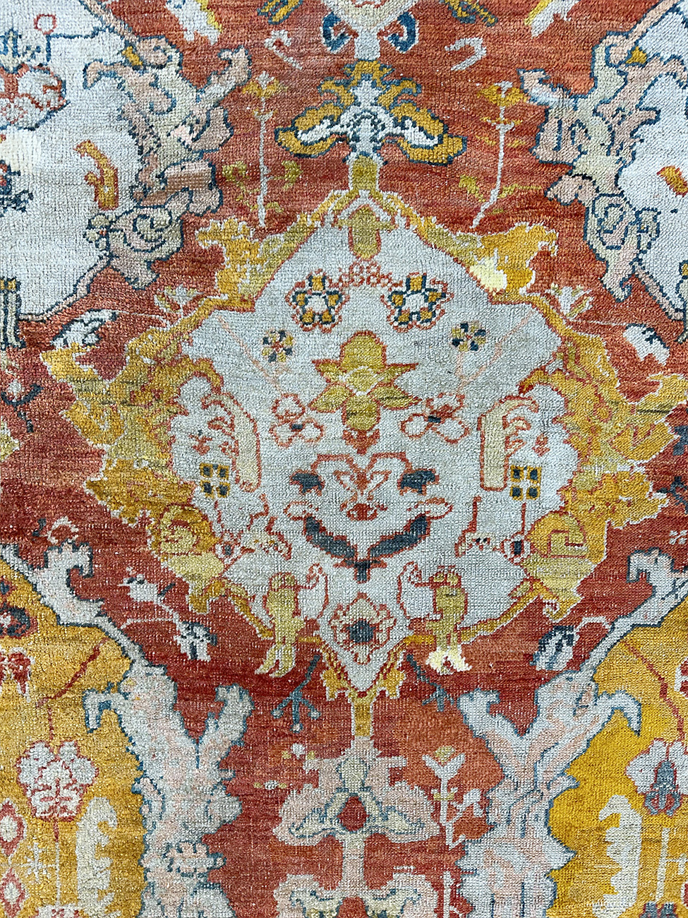 A TURKISH ANTIQUE OUSHAK EMBASSY SIZE 13.3 X 18.9 - Image 8