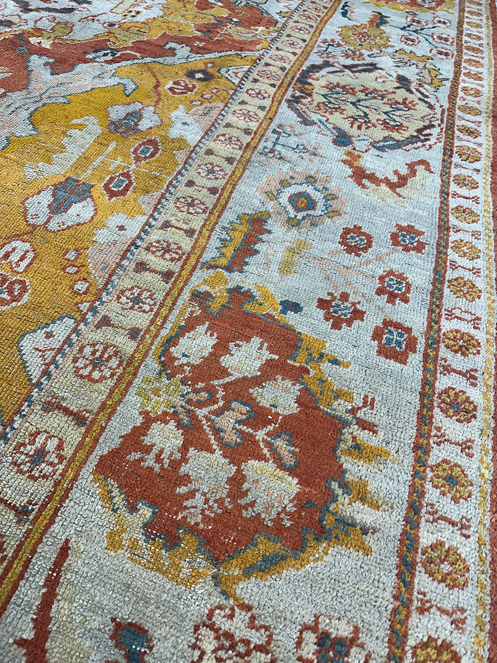 A TURKISH ANTIQUE OUSHAK EMBASSY SIZE 13.3 X 18.9 - Image 10