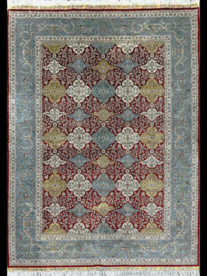 TURKISH PERSIAN DESIGN ALL SILK 4 X 6