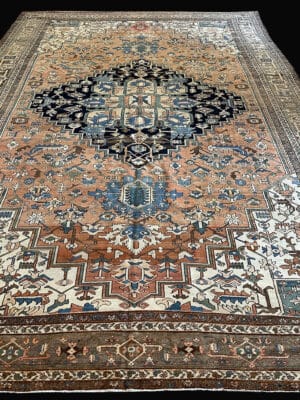 PERSIAN ANTIQUE HERIZ SERAPI 11.5 X 17.7