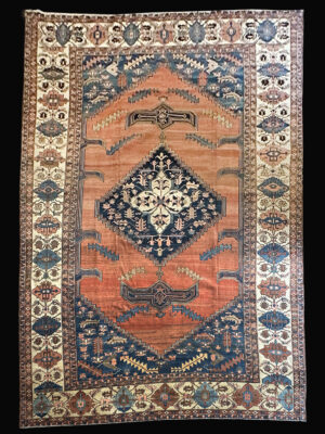 PERSIAN ANTIQUE  SERAPI BAKSHAYEISH 12.3 X 18.10