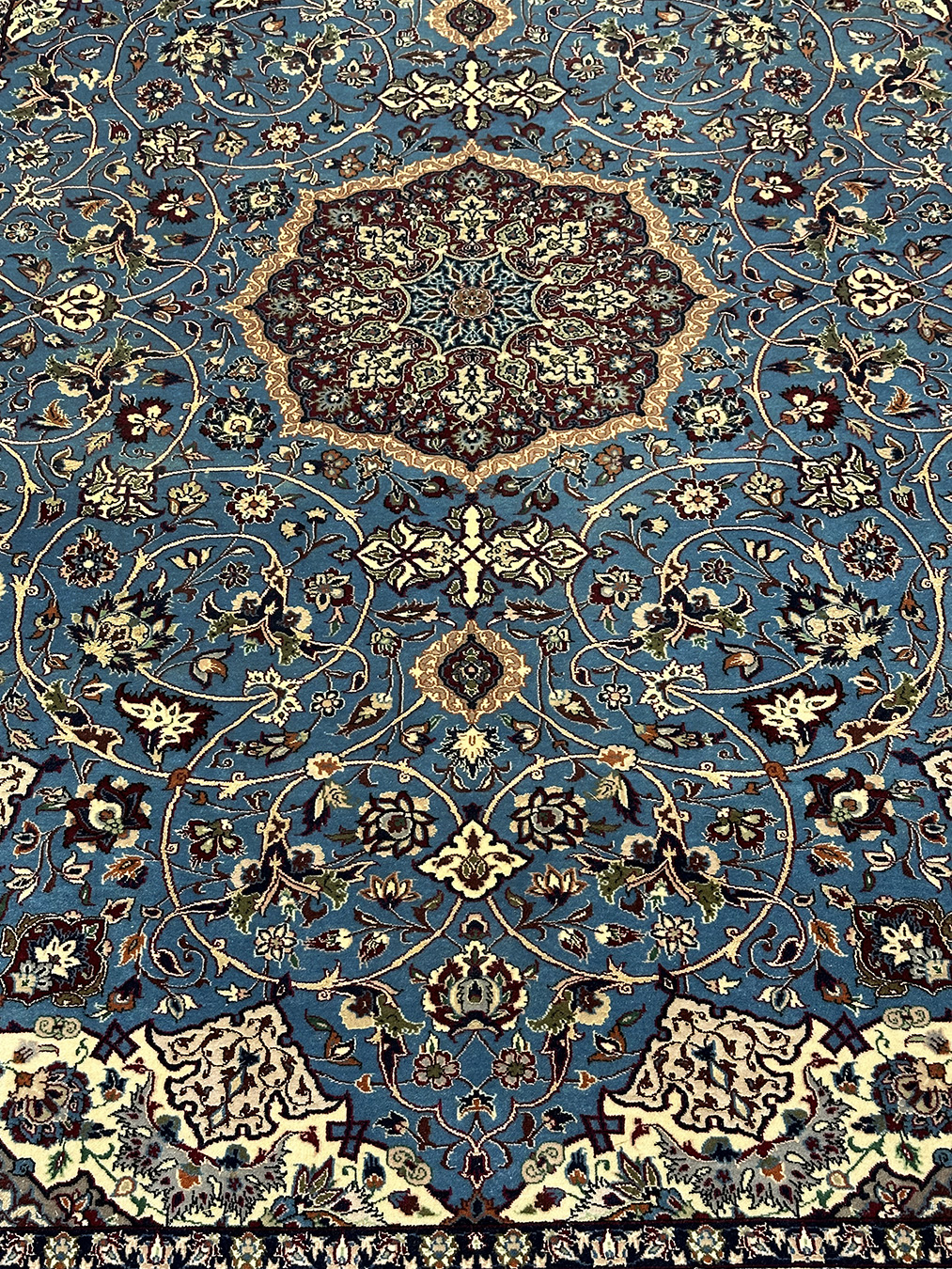 PERSIAN VINTAGE ISFAHAN SIGNED 5.1 X 8.1 - Image 3
