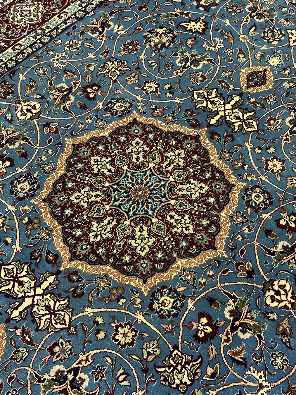 PERSIAN VINTAGE ISFAHAN SIGNED 5.1 X 8.1 - Image 6