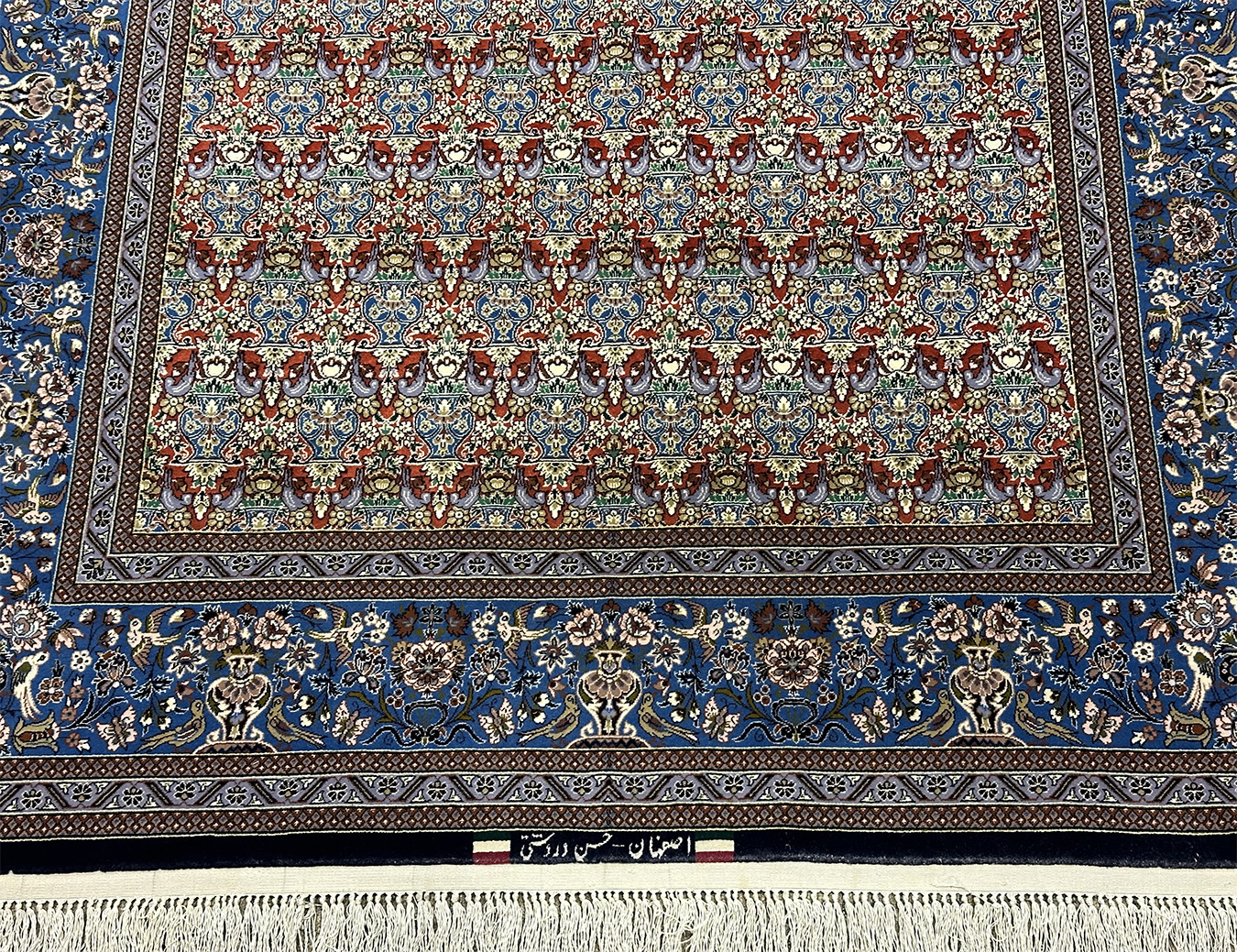 PERSIAN VINTAGE ISFAHAN SIGNED DARDASHTI 5 X 7.9 - Image 2