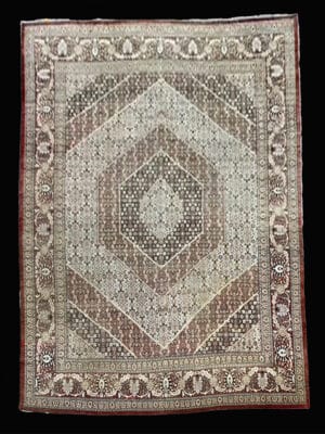 PERSIAN VINTAGE TABRIZ MAHI HAJ JALILI 11.5 X 15.4
