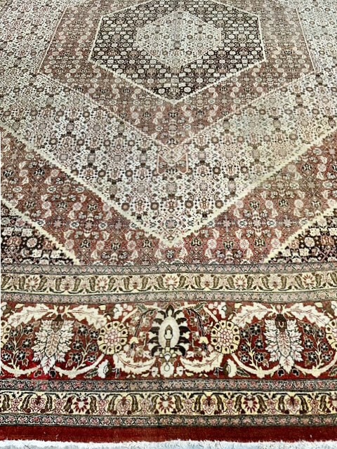 PERSIAN VINTAGE TABRIZ MAHI HAJ JALILI 11.5 X 15.4 - Image 4