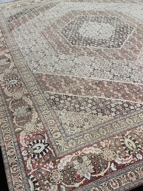 PERSIAN VINTAGE TABRIZ MAHI HAJ JALILI 11.5 X 15.4 - Image 5