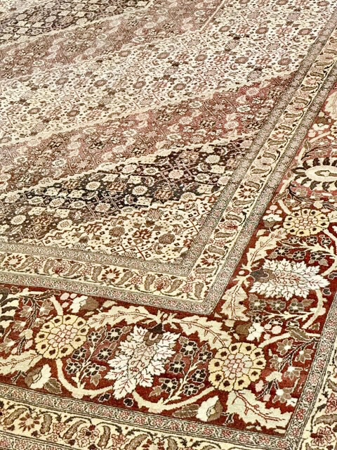 PERSIAN VINTAGE TABRIZ MAHI HAJ JALILI 11.5 X 15.4 - Image 2