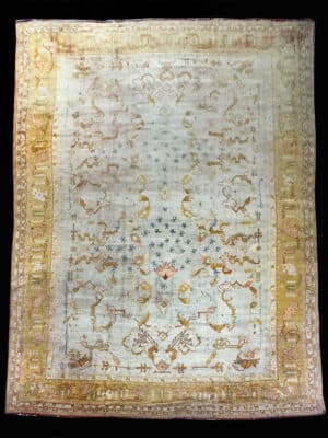 TURKISH ANTIQUE OUSHAK 16.4 X 21.7