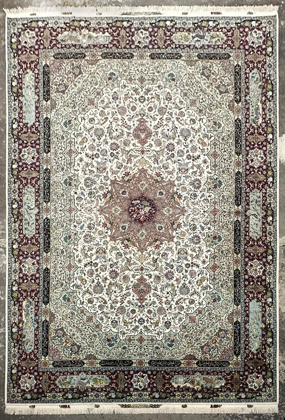PERSIAN TABRIZ POURNAMI DESIGN - WOVEN BY SALIMI 11.6 X 16.6