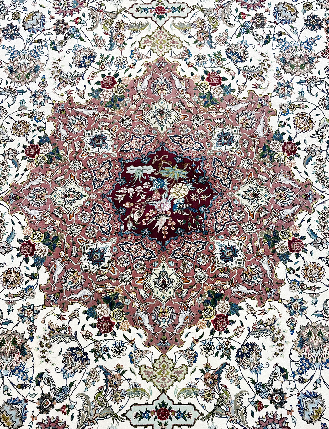 PERSIAN TABRIZ POURNAMI DESIGN - WOVEN BY SALIMI 11.6 X 16.6 - Image 5
