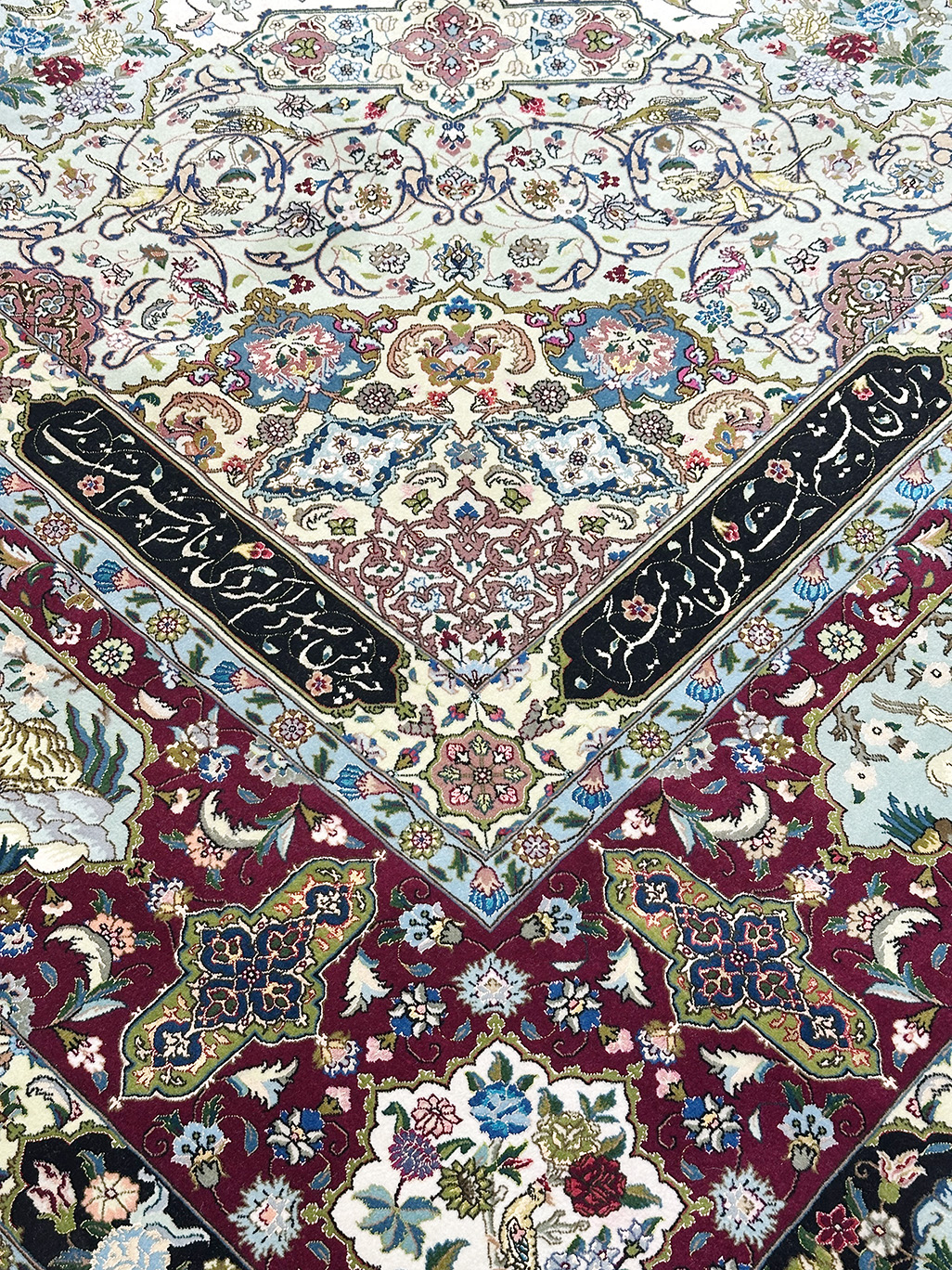 PERSIAN TABRIZ POURNAMI DESIGN - WOVEN BY SALIMI 11.6 X 16.6 - Image 3